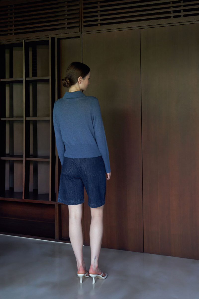 Greno Cardigan Top  | Blue