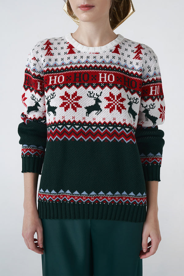 Hoho Sweater | Green Multi