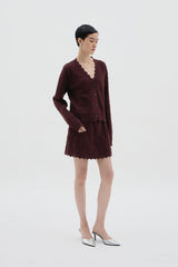 Huang Cardigan | Maroon