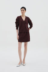Huang Cardigan | Maroon