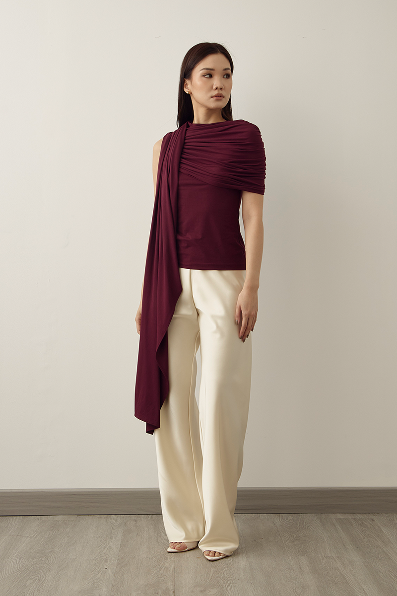 MMEHUILLET FOR DUMA - Huillet Top | Burgundy