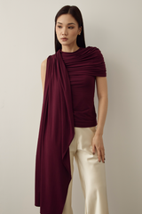 MMEHUILLET FOR DUMA - Huillet Top | Burgundy