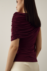 MMEHUILLET FOR DUMA - Huillet Top | Burgundy