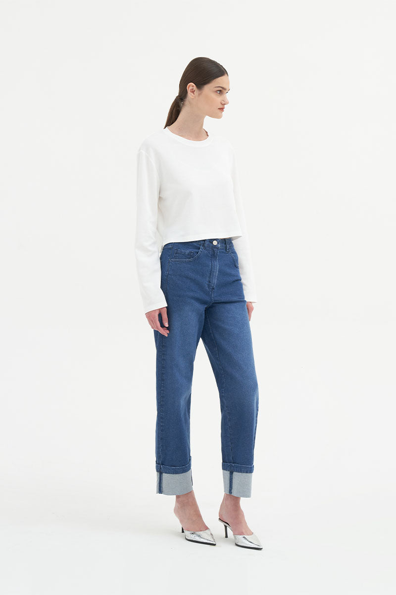 Jaon Long-sleeve Tee | White