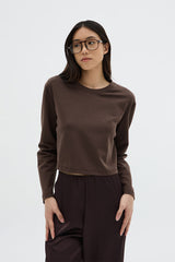 Jaon Long-sleeve Tee | Dark Brown