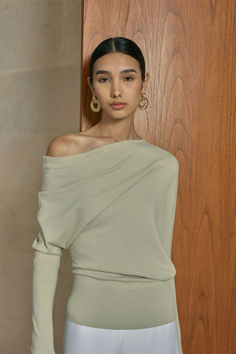 MMEHUILLET FOR DUMA - Kiekie Top | Sage