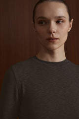 Larina Long-sleeved Tshirt | Dark Grey
