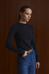 Larina Long-sleeved T-shirt | Navy