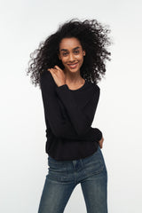 RACHEL | Slim Fit Scoop Neck in Black