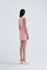 Lucca Linen Vest | Pink