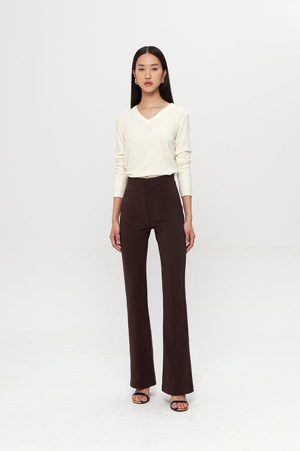 Martis Flared Pants | Dark Brown