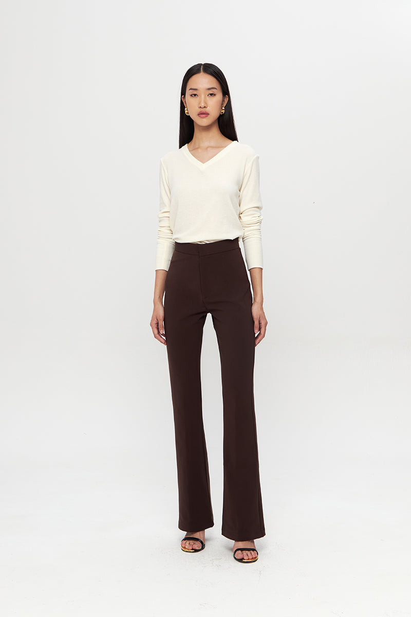 Martis Flared Pants | Dark Brown