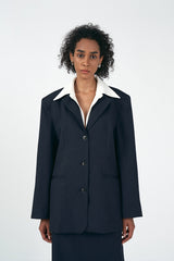 Matteau Blazer Navy Stripe