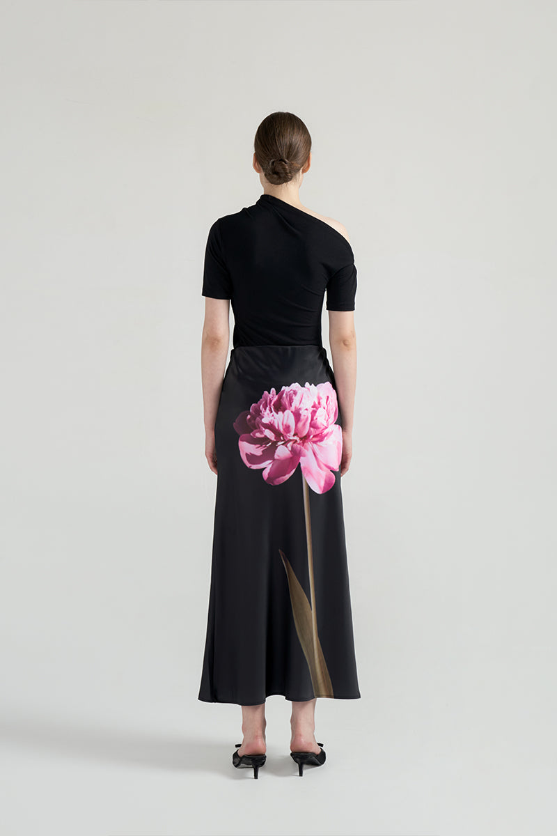 Mimosa Satin Skirt | Black