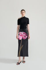 Mimosa Satin Skirt | Black