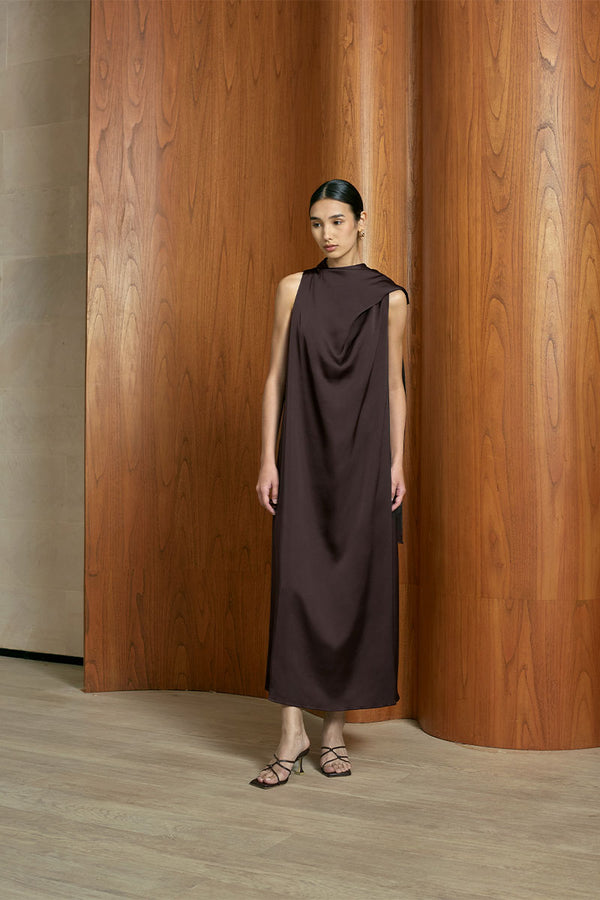 MMEHUILLET FOR DUMA - Madre Dress | Dark Brown