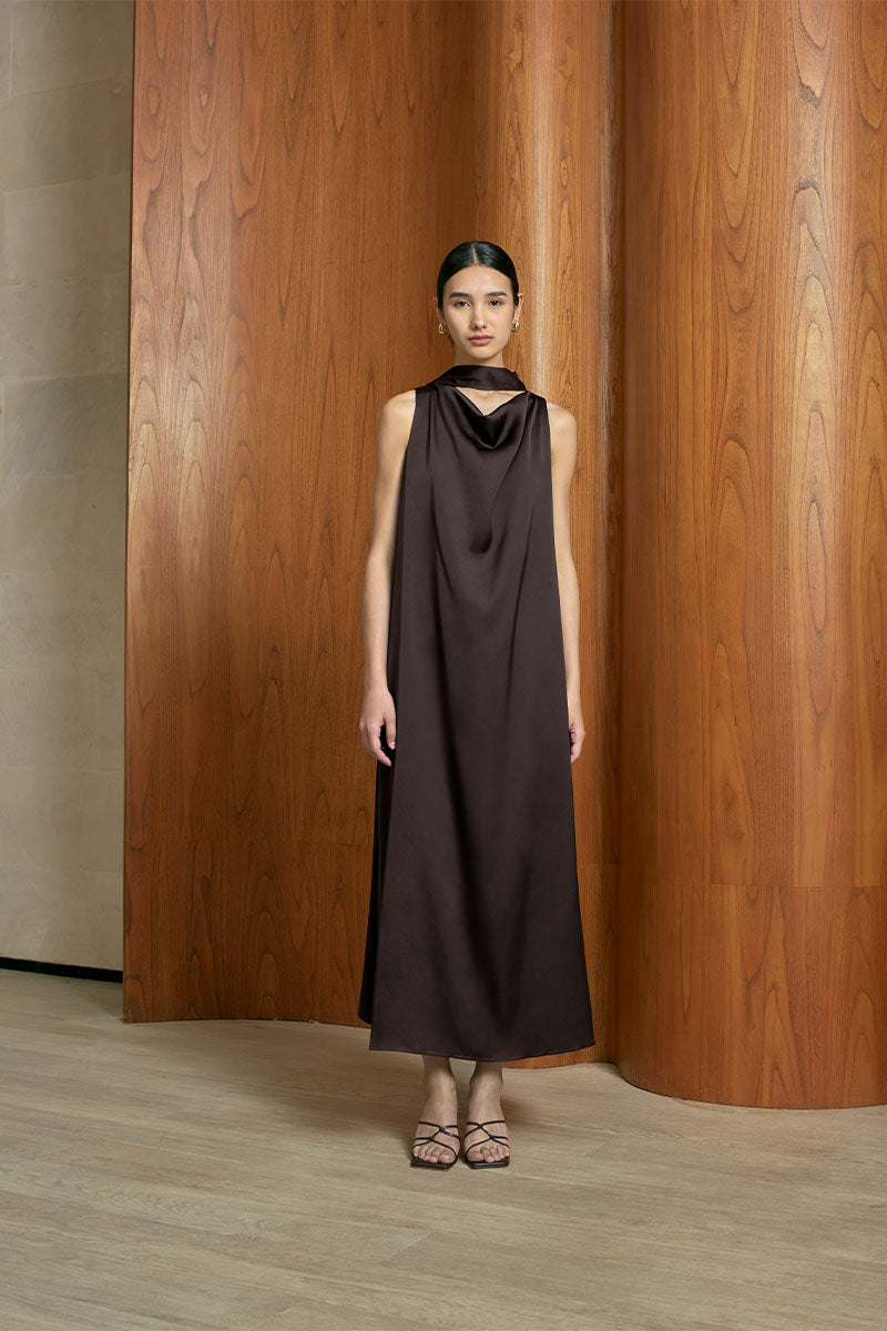 MMEHUILLET FOR DUMA - Madre Dress | Dark Brown