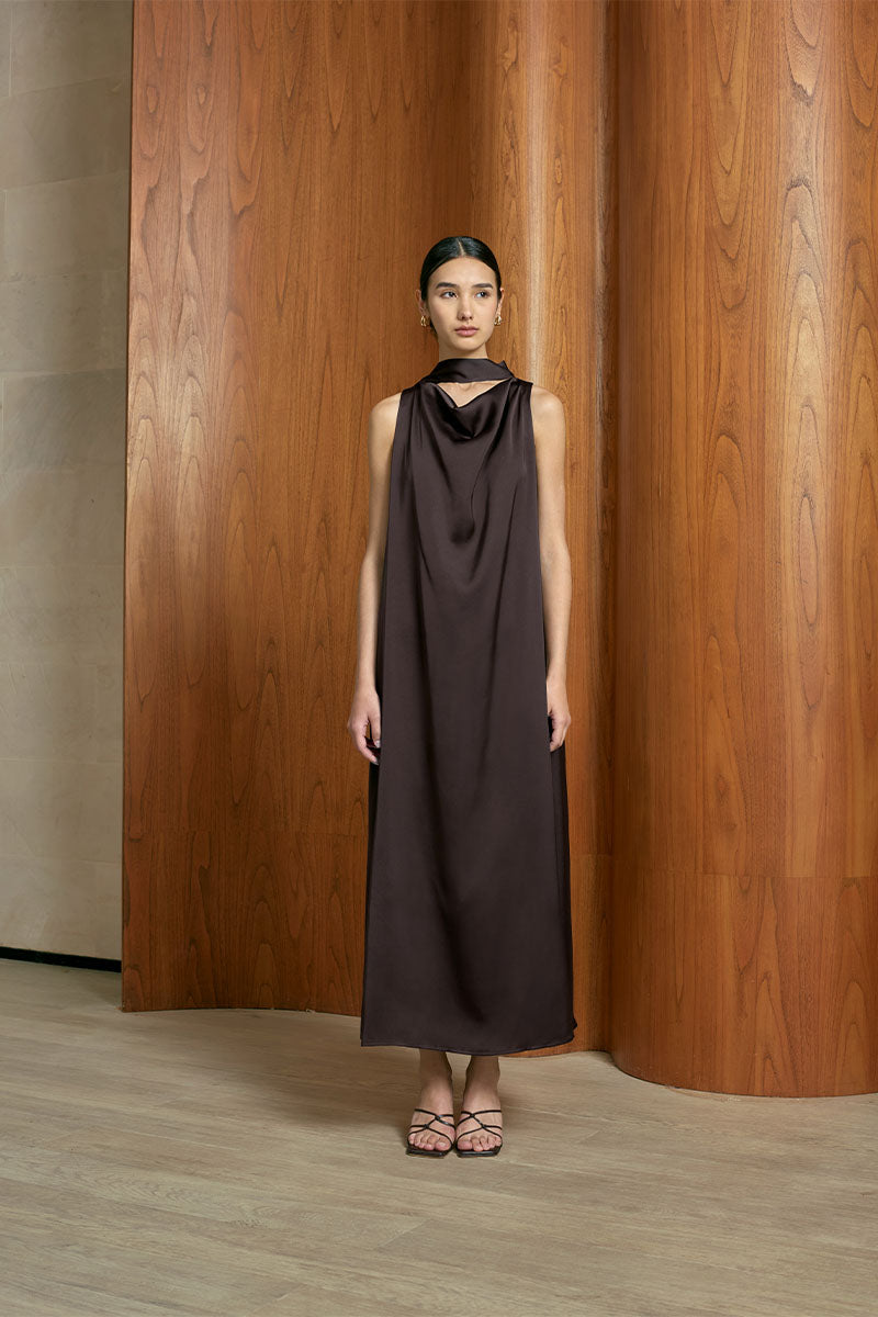 MMEHUILLET FOR DUMA - Madre Dress | Dark Brown