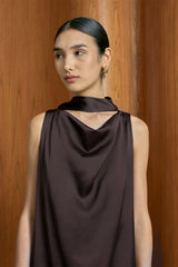 MMEHUILLET FOR DUMA - Madre Dress | Dark Brown