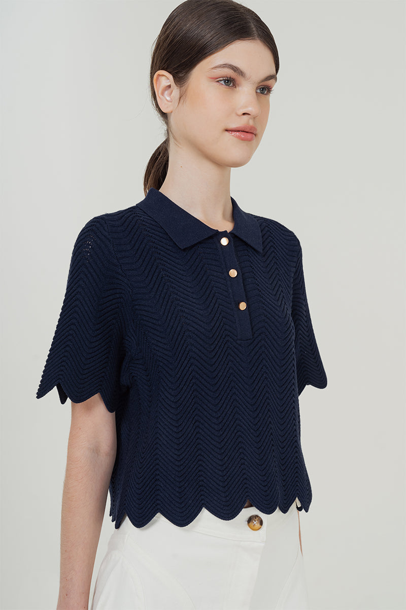 Monet Top Navy