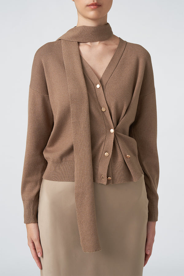 MMEHUILLET FOR DUMA - Olbit Cardigan | Taupe