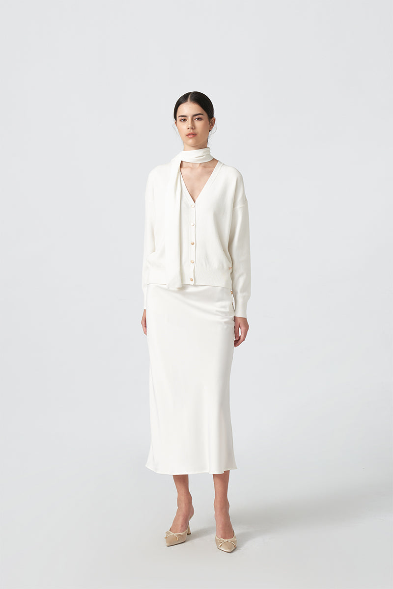 MMEHUILLET FOR DUMA - Olbit Cardigan | White