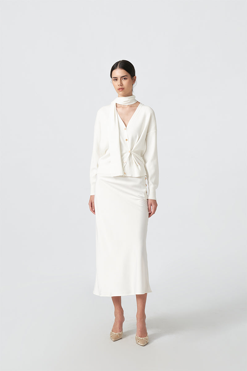 MMEHUILLET FOR DUMA - Olbit Cardigan | White