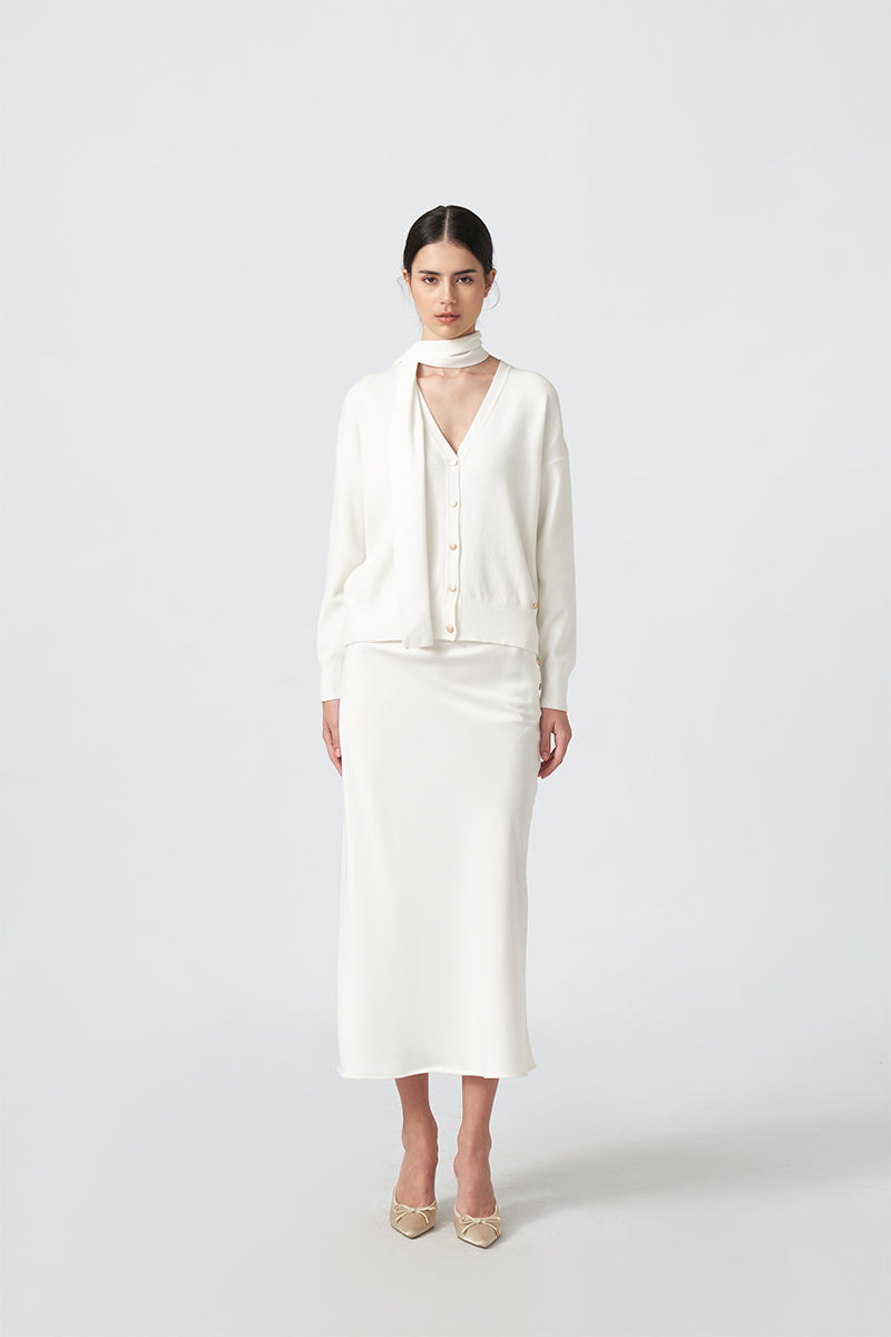 MMEHUILLET FOR DUMA - Olbit Cardigan | White