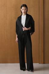 Parla Fringe Scarf | Black