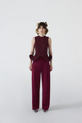 Peony Top | Maroon