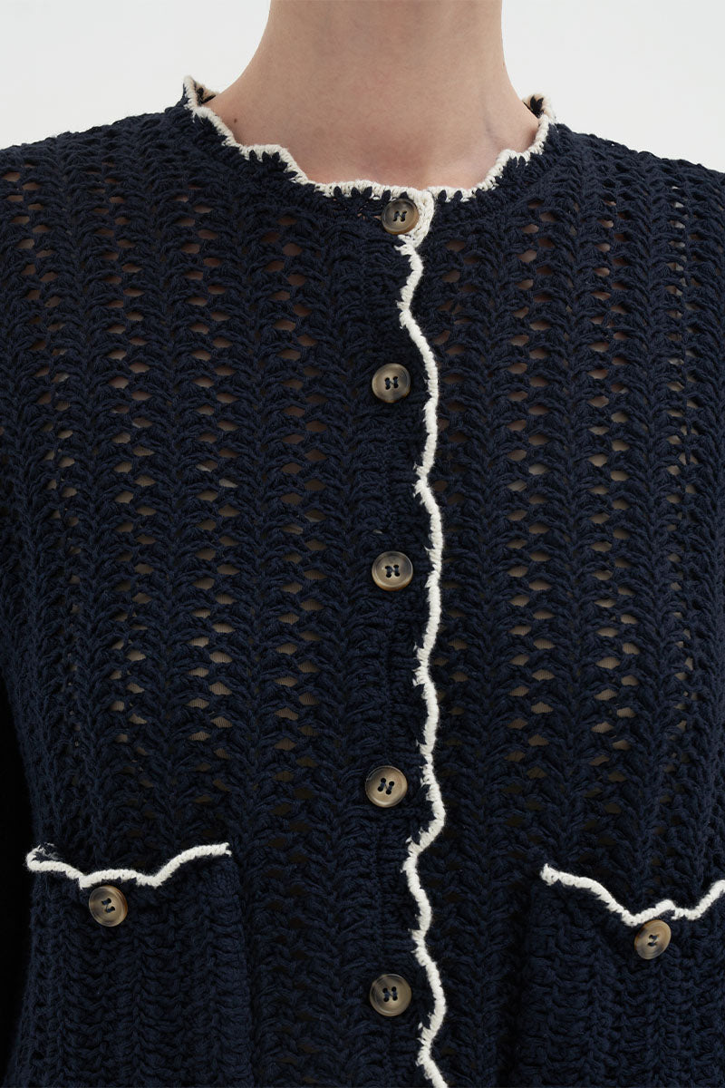 Positano Cardigan | Navy