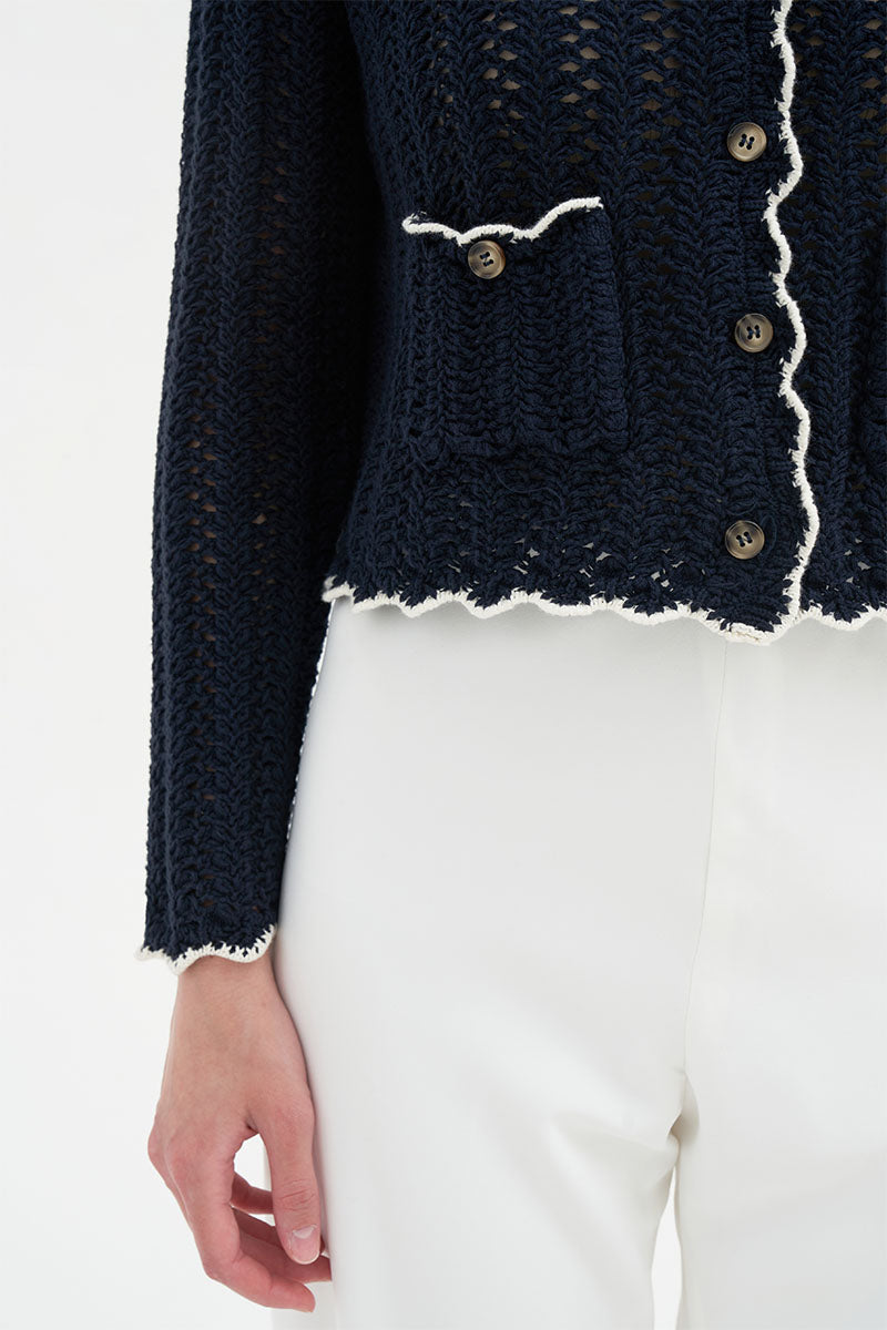 Positano Cardigan | Navy