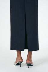 Pragh Skirt Navy Stripe