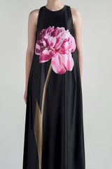 Prairie Satin Dress | Black