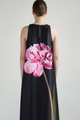 Prairie Satin Dress | Black