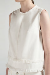 Rugosa Top | Denim White