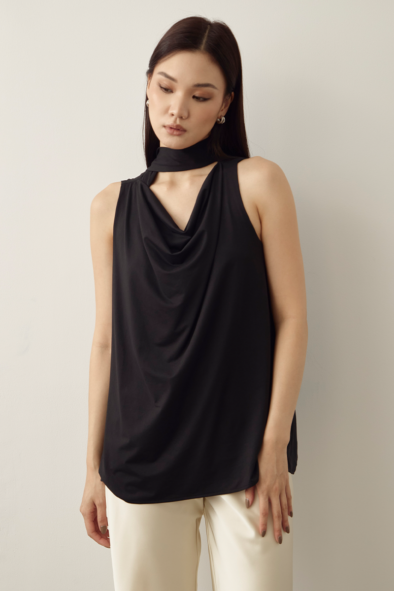 MMEHUILLET FOR DUMA - Rhea Top | Black