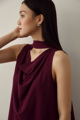 MMEHUILLET FOR DUMA - Rhea Top | Burgundy