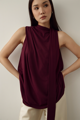 MMEHUILLET FOR DUMA - Rhea Top | Burgundy