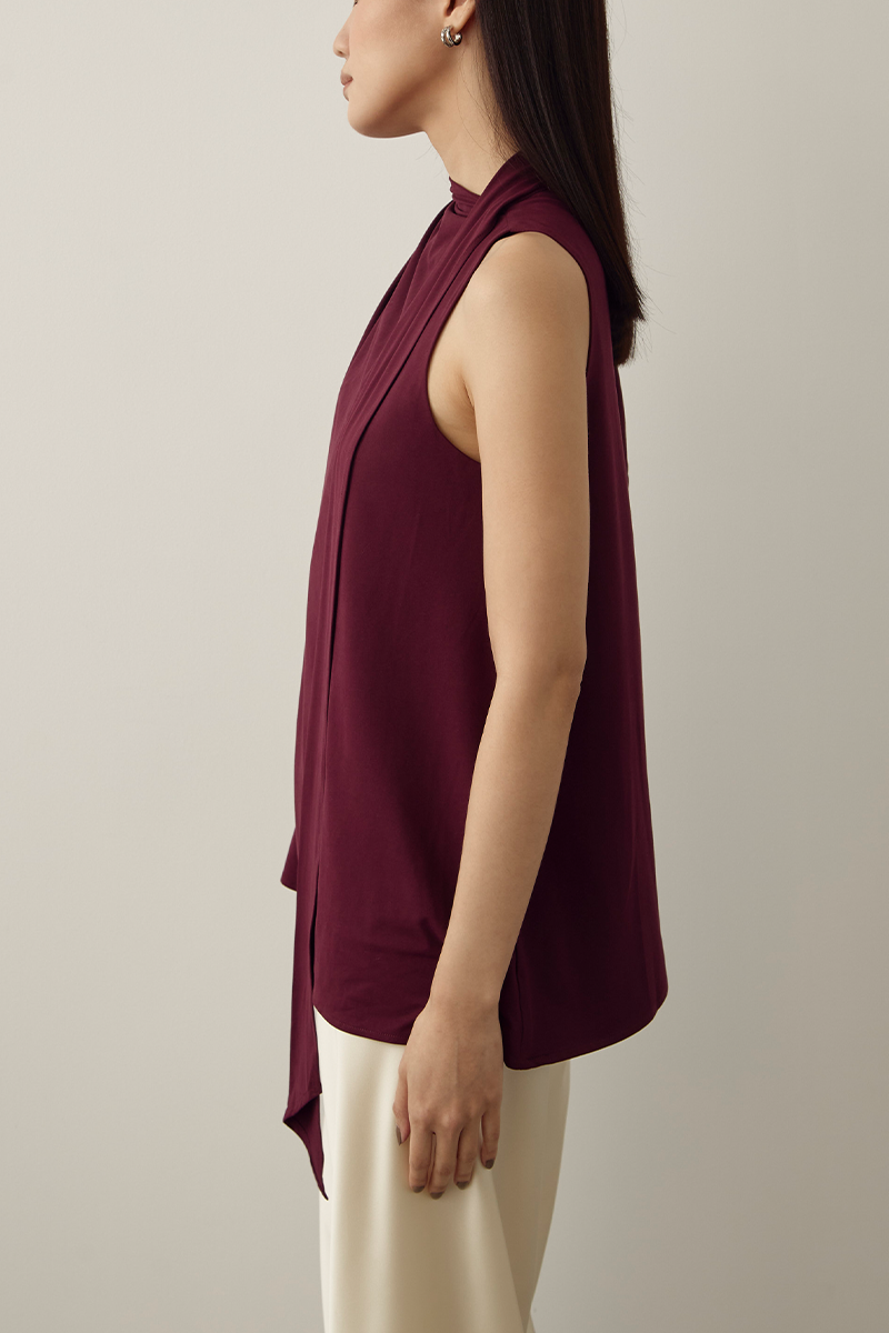 MMEHUILLET FOR DUMA - Rhea Top | Burgundy