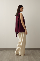 MMEHUILLET FOR DUMA - Rhea Top | Burgundy