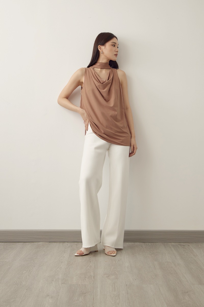 MMEHUILLET FOR DUMA - Rhea Top | Mocha Mousse