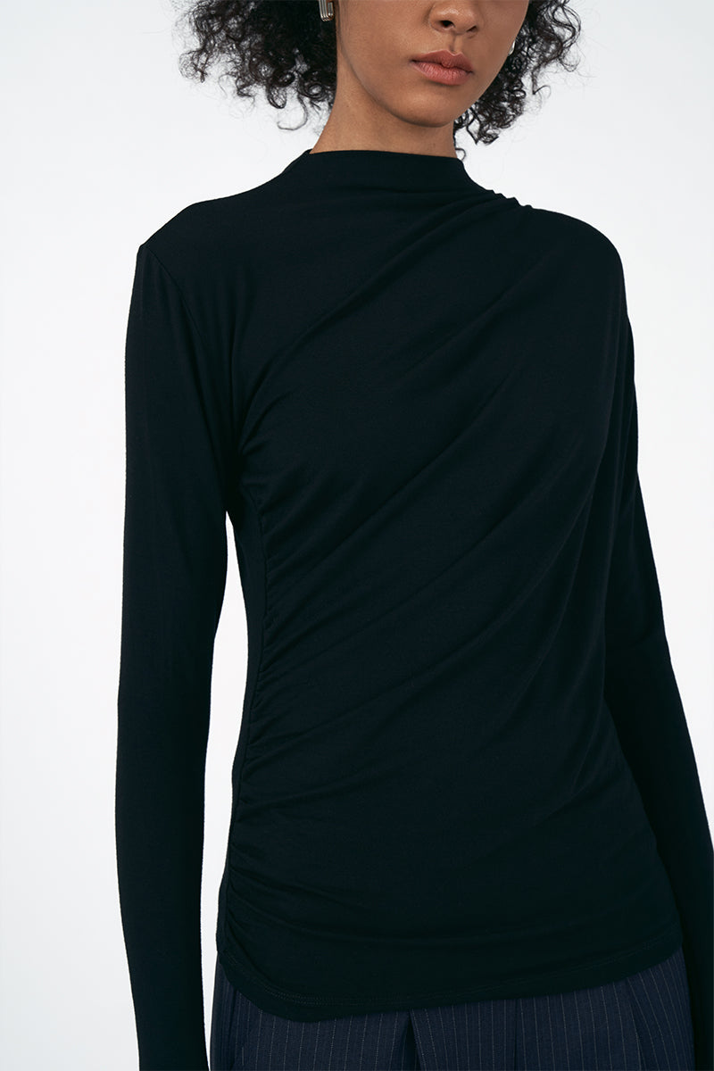 Sienna Draped Top Black