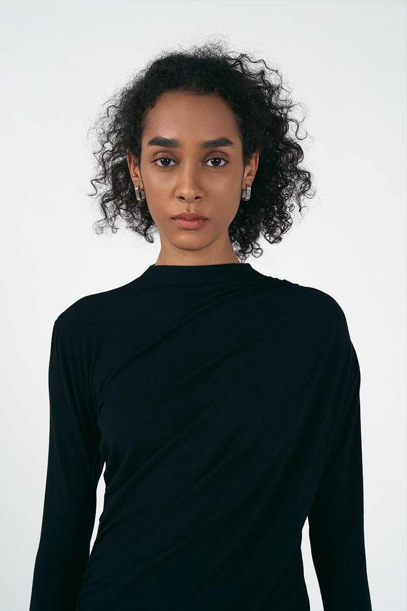 Sienna Draped Top Black