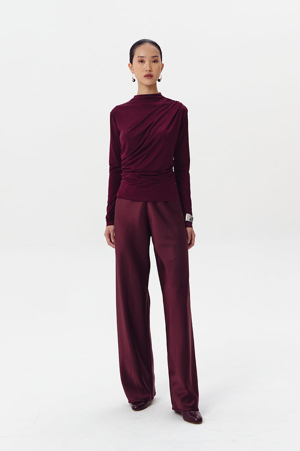 Sienna Ease Top | Burgundy