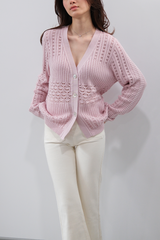 Sandre Cardigan | Pink