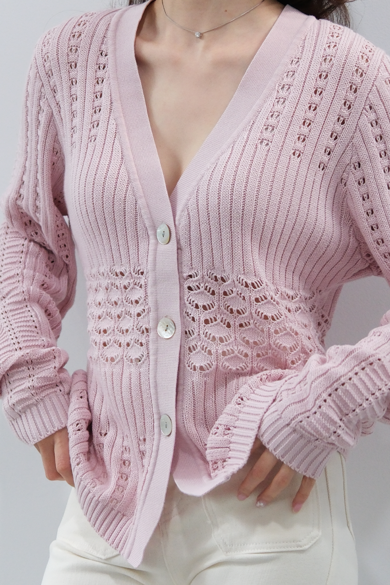 Sandre Cardigan | Pink