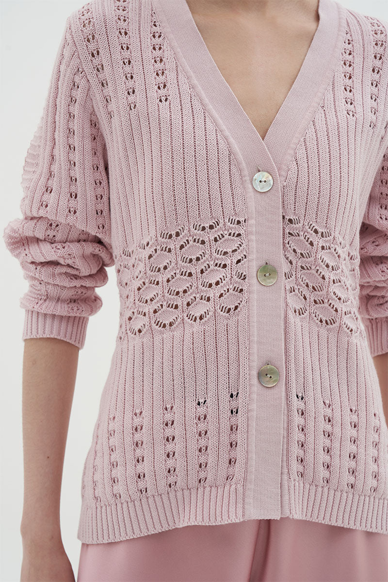 Sandre Cardigan | Pink