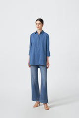 MMEHUILLET FOR DUMA - Sunsu Shirt | Denim Blue