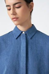 MMEHUILLET FOR DUMA - Sunsu Shirt | Denim Blue